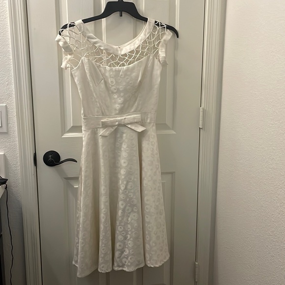 Tatyana White Iridescent Dot Alika Swing Dress - Picture 3 of 9